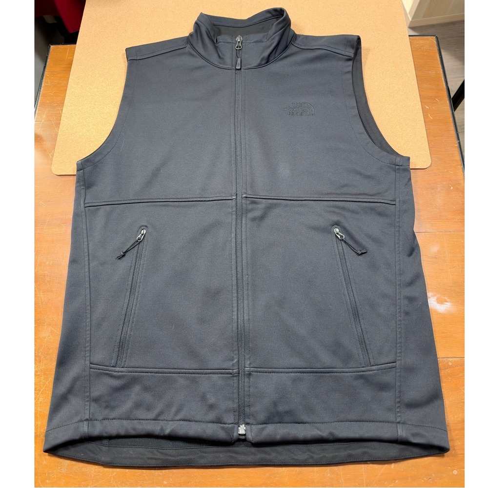 The North Face Apex Bionic Vest Mens Medium Black Excellent Softshell Zip Up